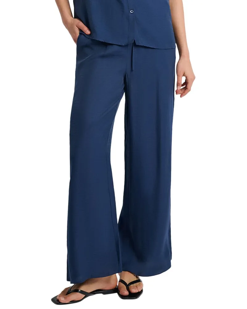Onia Crinkle Wide Leg Drawstring Pant Nocolor