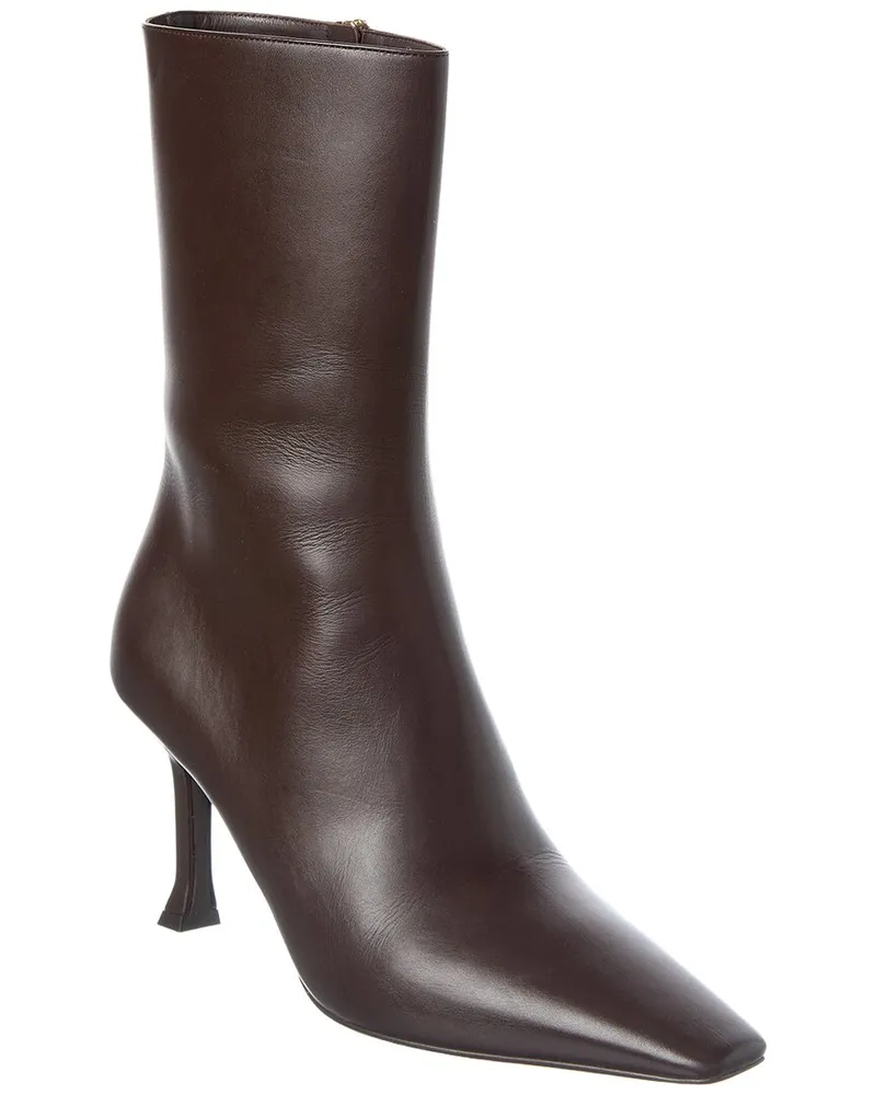 Ferragamo Selema Z Leather Bootie Red