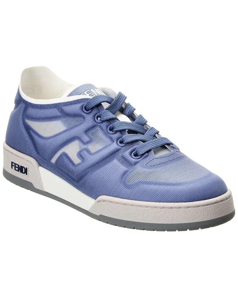 Fendi Match Suede & Mesh Sneaker Blue
