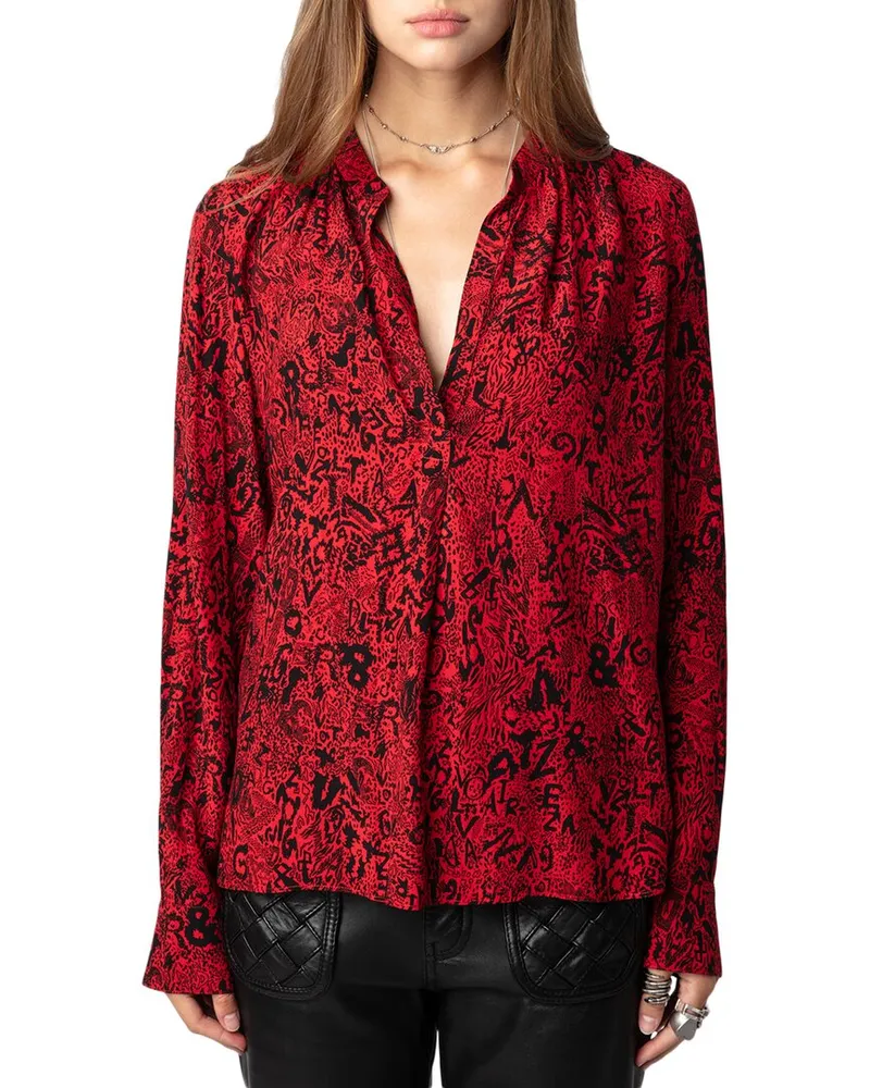 Zadig & Voltaire Tink Soft Wild Voltaire Shirt Red