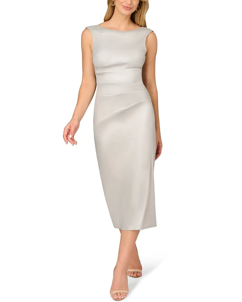 Aidan Mattox Midi Dress Blue