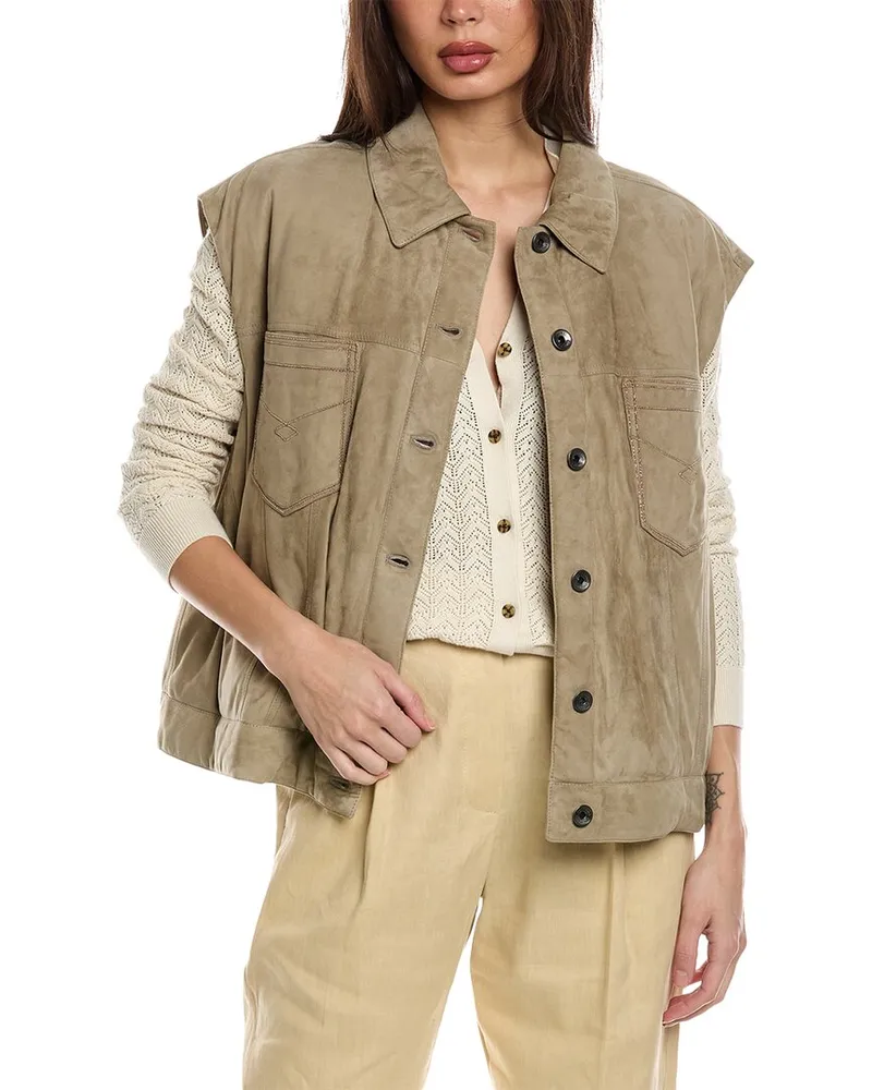 Brunello Cucinelli Leather Vest Nocolor