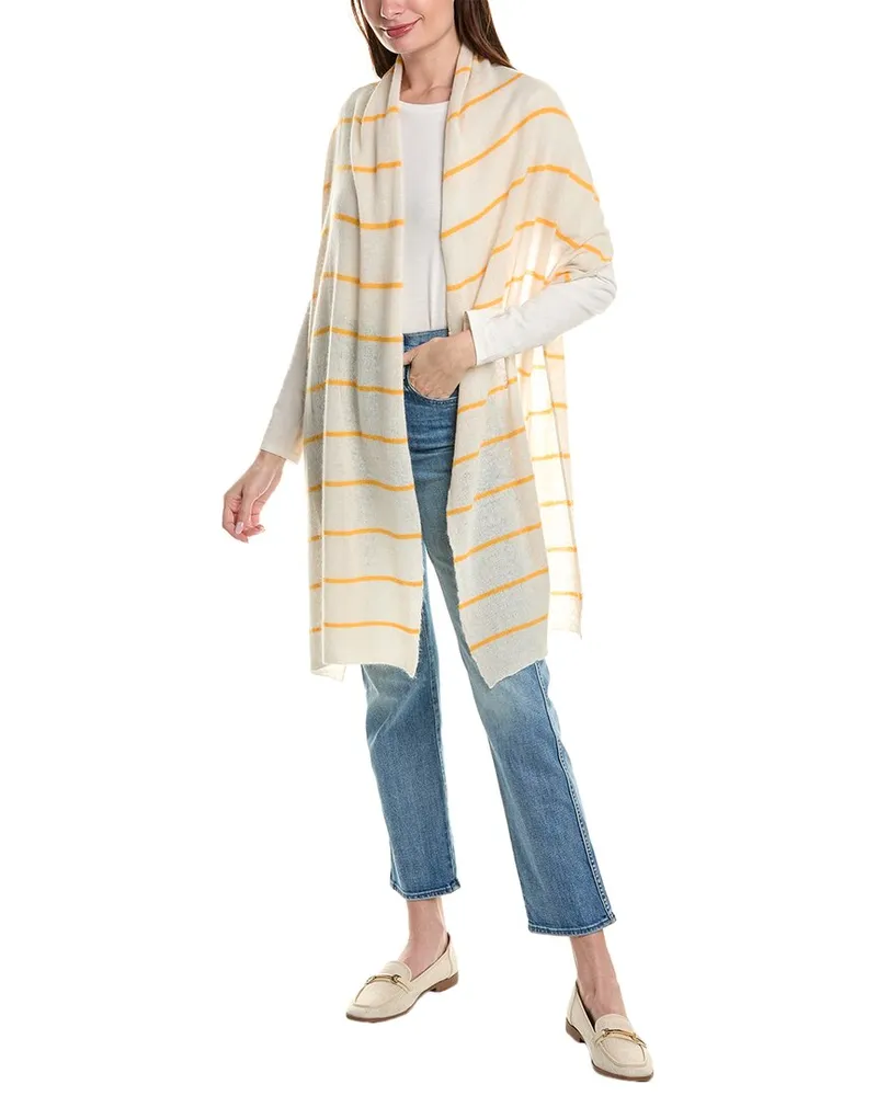 portolano  Lightweight Wool-Blend Scarf Wrap White