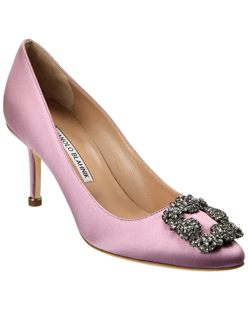 Manolo Blahnik Hangisi 70 Satin Pump Black