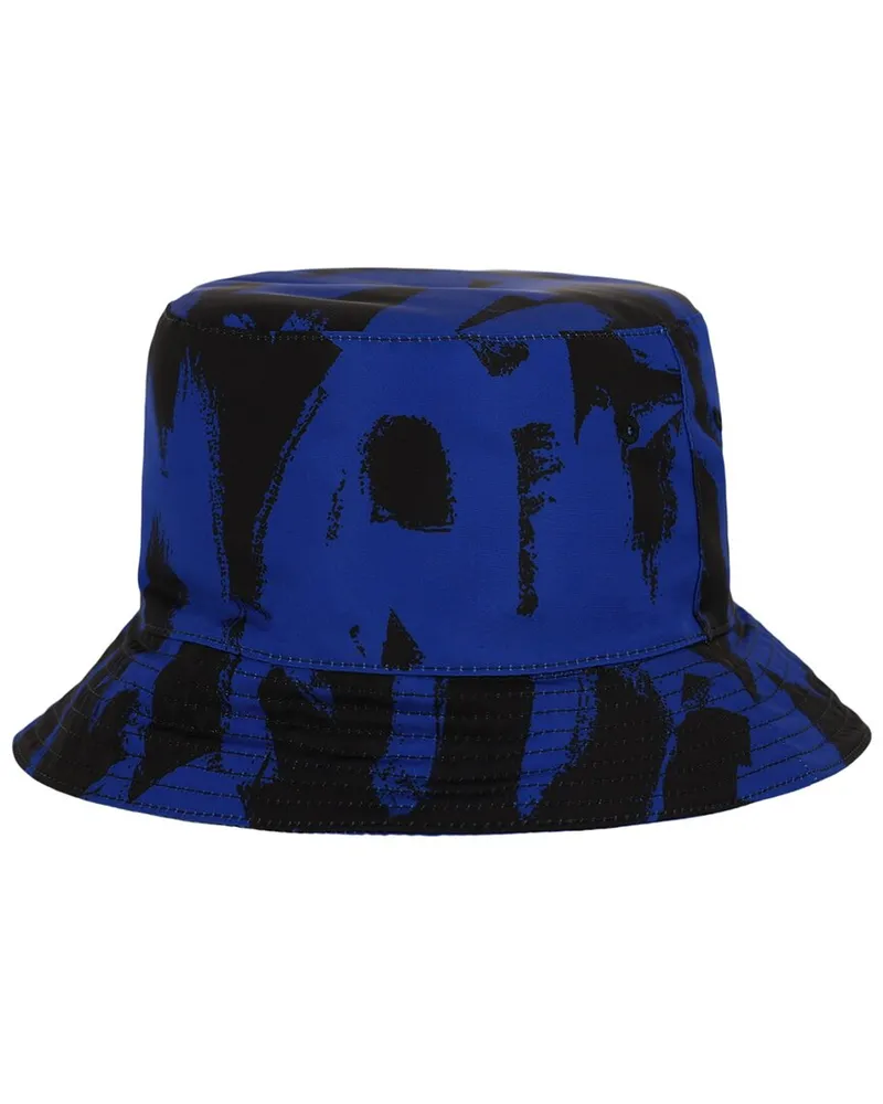 Alexander McQueen Graffiti Straw Hat Black
