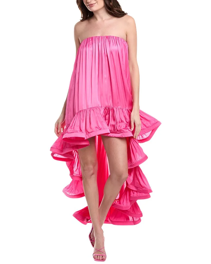 Hemant & Nandita High-Low Midi Dress Pink
