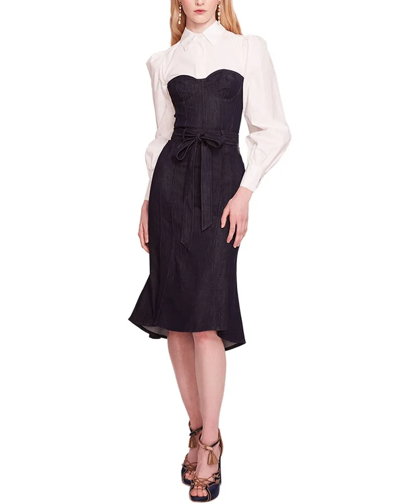 Marchesa Midi Dress Blue