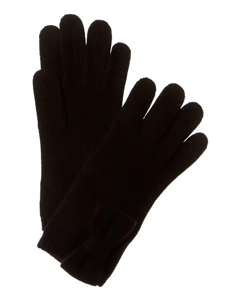 portolano  Bow Cashmere Gloves Black
