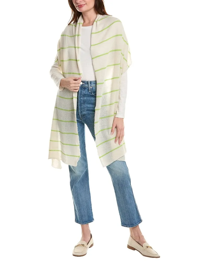 portolano  Lightweight Wool-Blend Scarf Wrap White