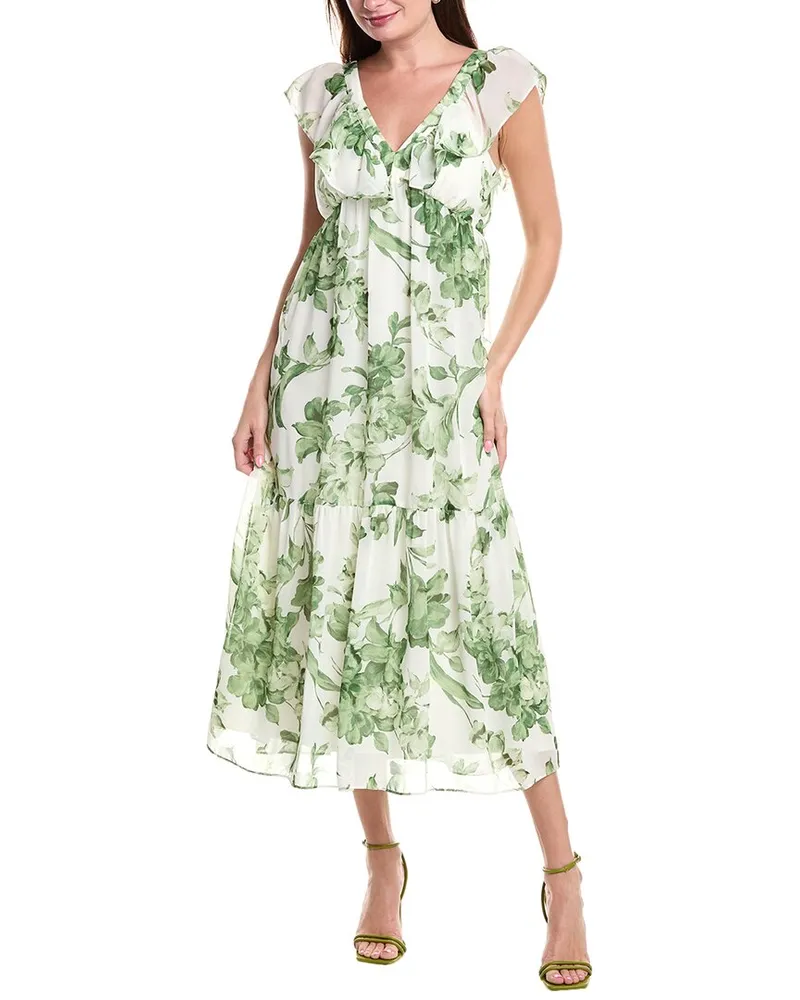 taylor Chiffon Midi Dress Green