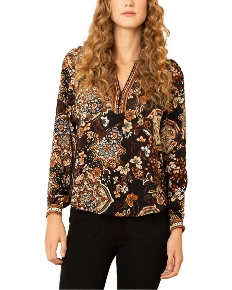 Hale Bob Skye Silk Blouse Nocolor
