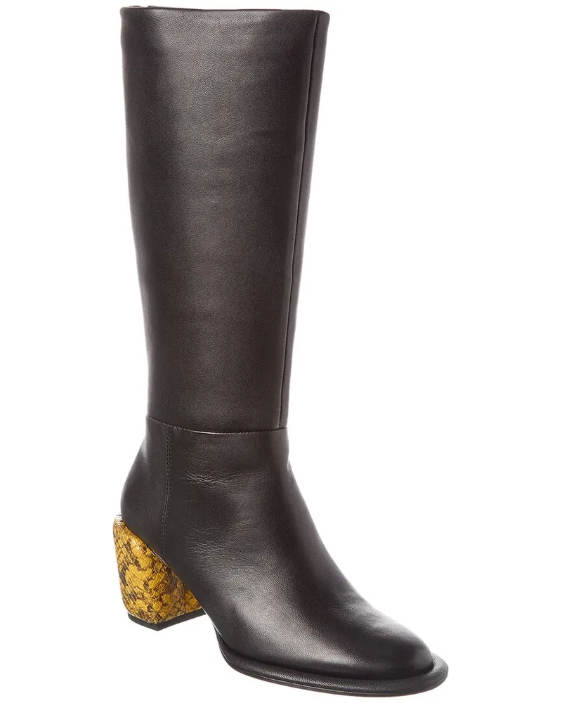 3.1 phillip lim Naomi Petite Tall Leather Knee-High Boot Black