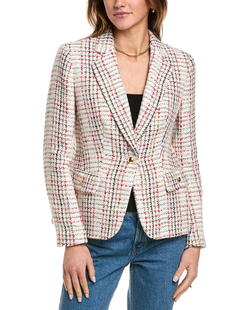 Anne Klein Tweed Jacket Red