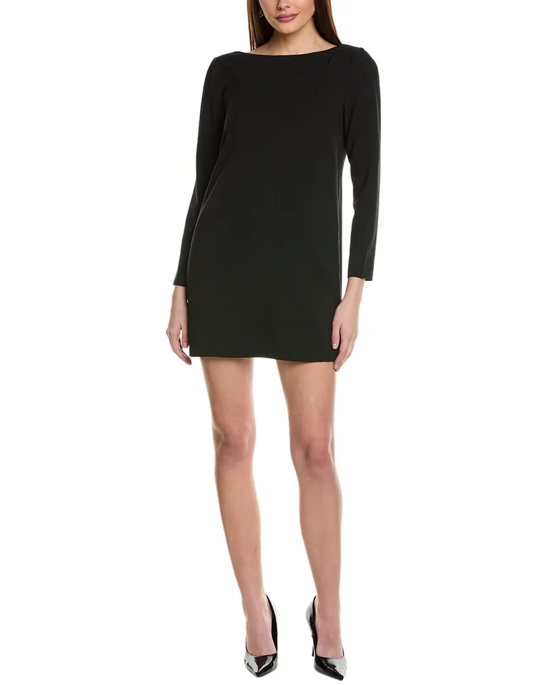 Kenneth Cole Draped Open Back Shift Dress Black