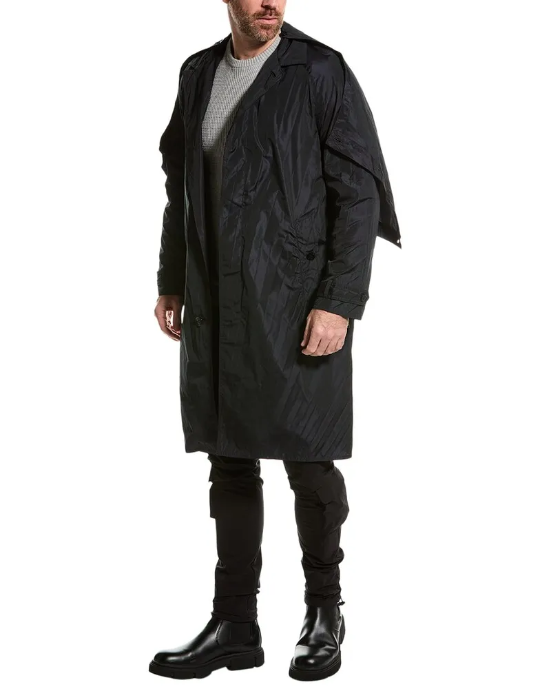 Valentino Garavani Silk-Blend Coat Blue