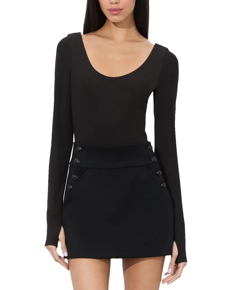 Alice + Olivia Rhys Bodysuit Black