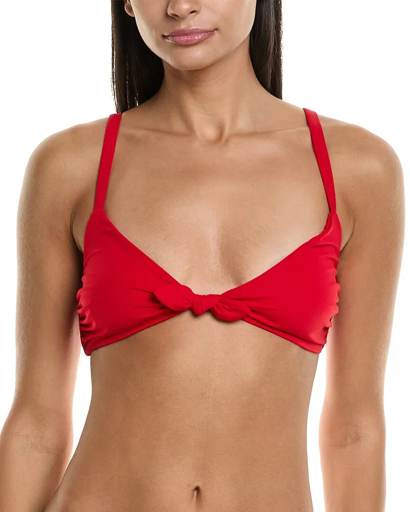 Mara Hoffman Ciara Bikini Top Red