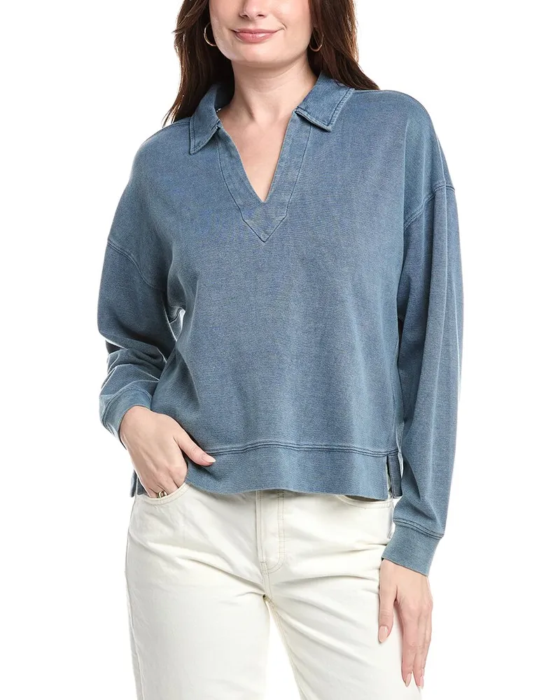 Splendid Indigo Polo Sweatshirt Blue