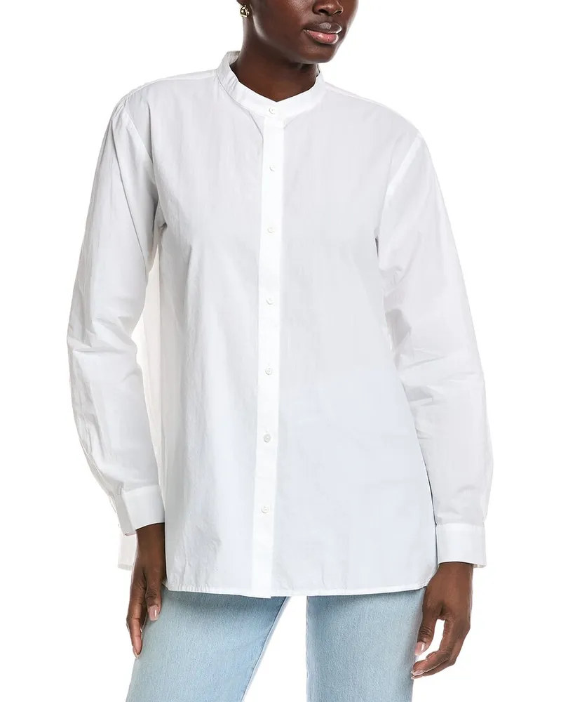 Eileen Fisher Mandarin Collar Shirt Nocolor