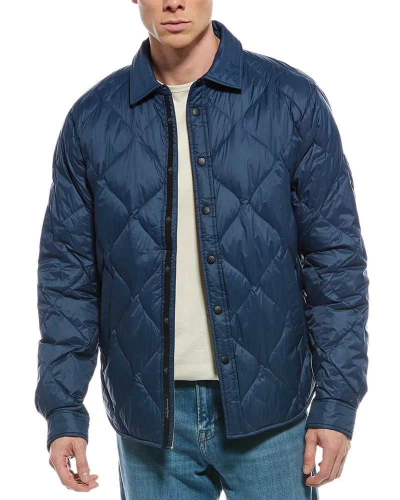 Rag & Bone Padded Dane Shirt Jacket Blue