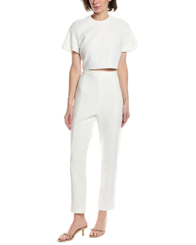 Black Halo 2pc Syon Jumpsuit White