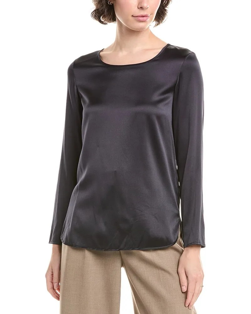 Max Mara Moldava Silk-Blend Top Black