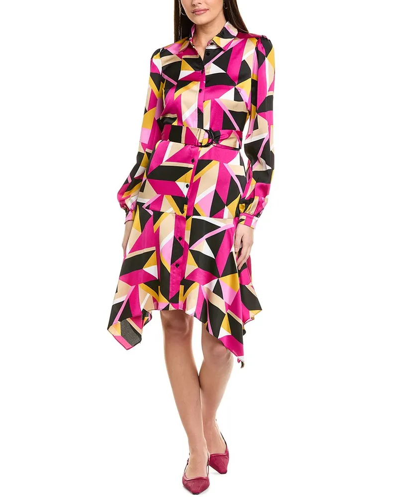 Karl Lagerfeld Geo Print Shirtdress Pink