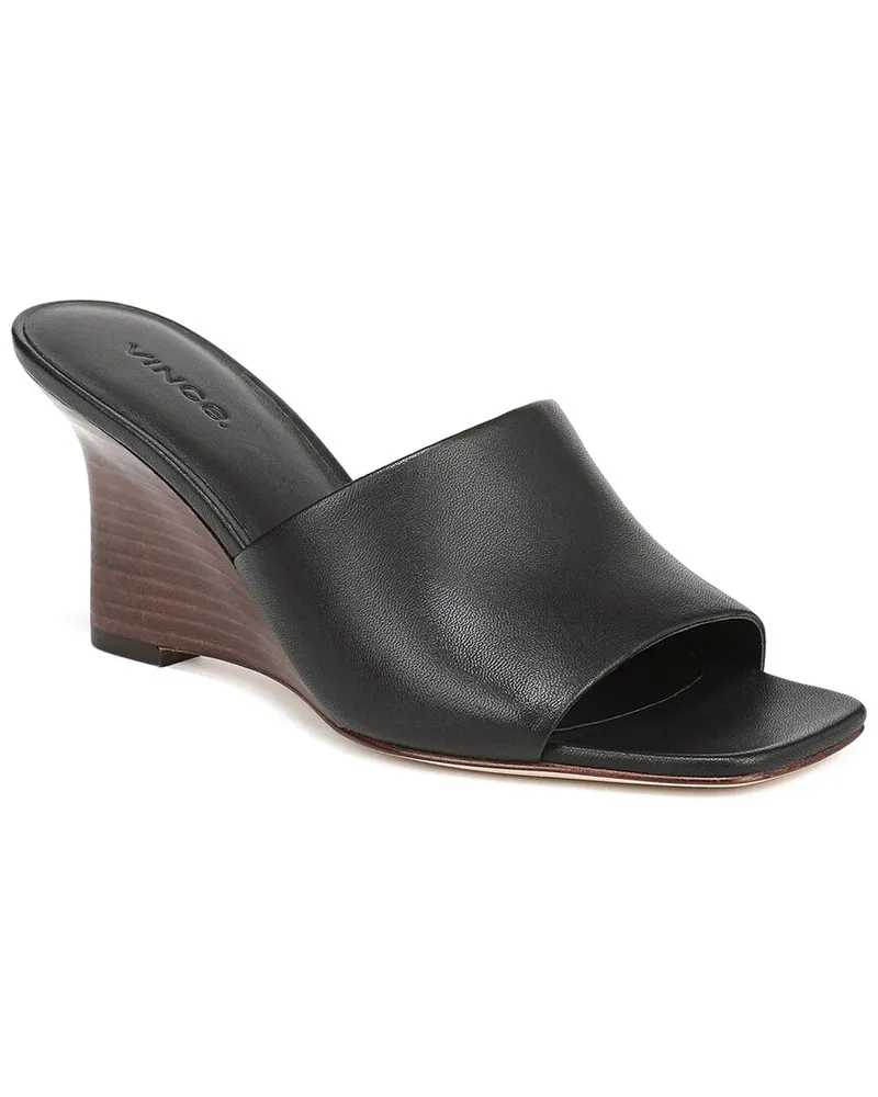 Vince Pia Leather Wedge Sandal Nocolor