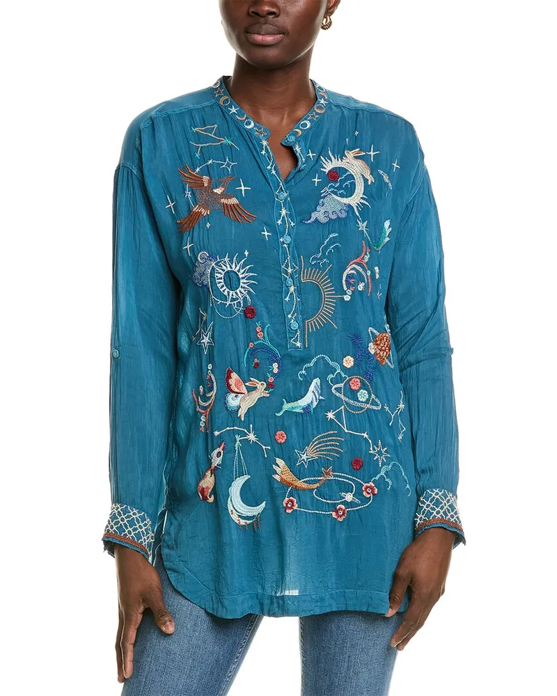 Johnny Was Selina Tunic Blue