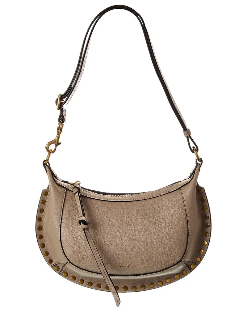 Isabel Marant Oskan Moon Leather Hobo Bag Brown