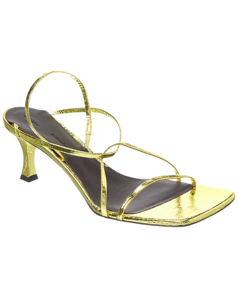 Proenza Schouler Metallic Leather Slingback Sandal Green