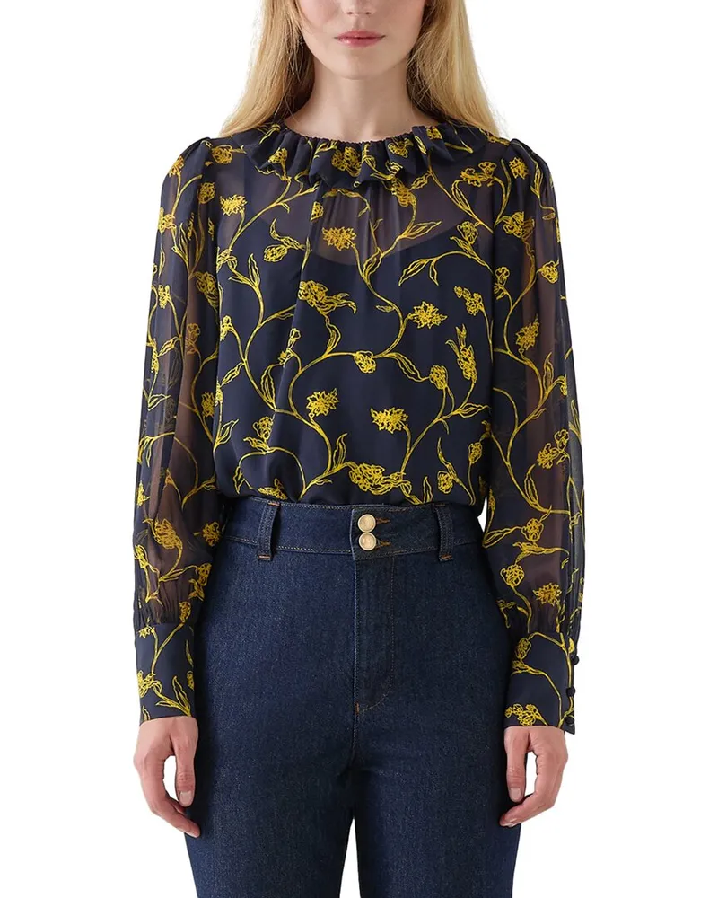 L.K.Bennett  Erin Woven Top Nocolor