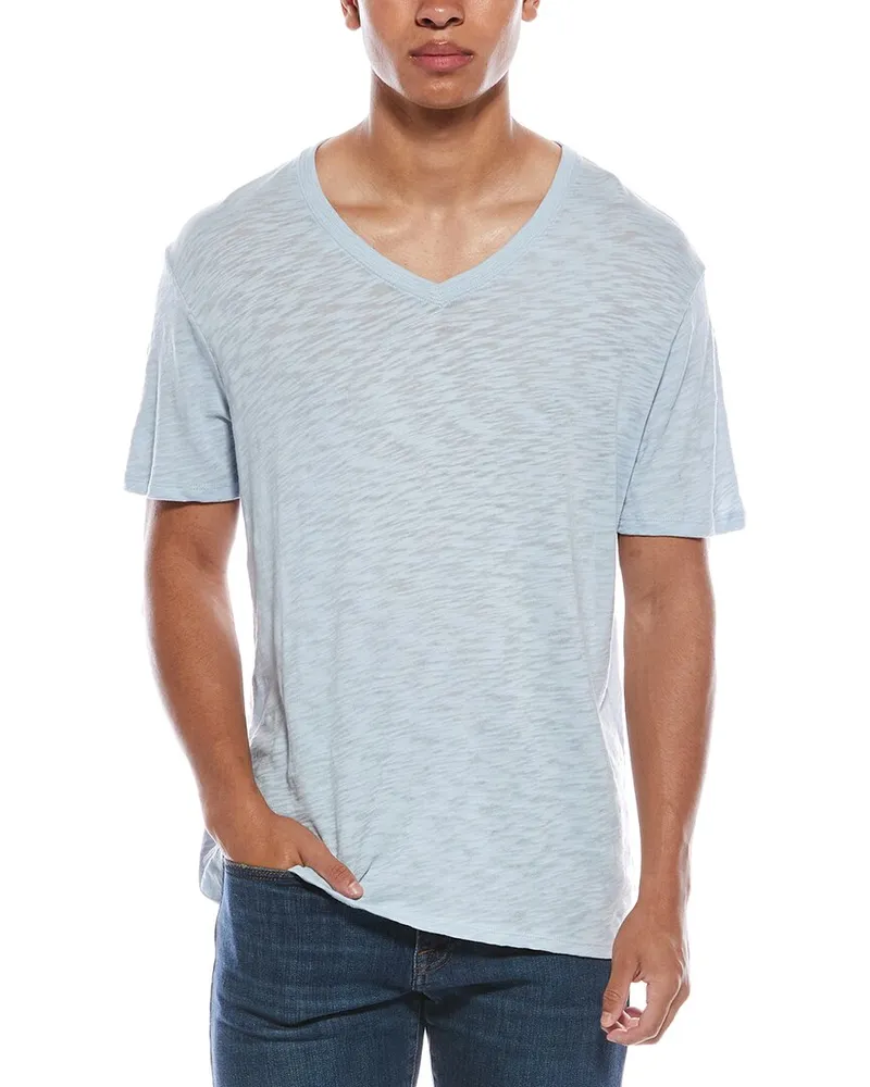 ATM V-Neck T-Shirt Blue