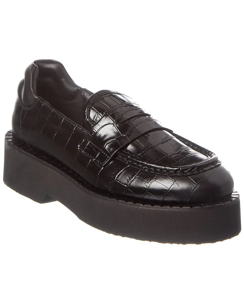 Aquatalia Marta Weatherproof Leather Loafer Black