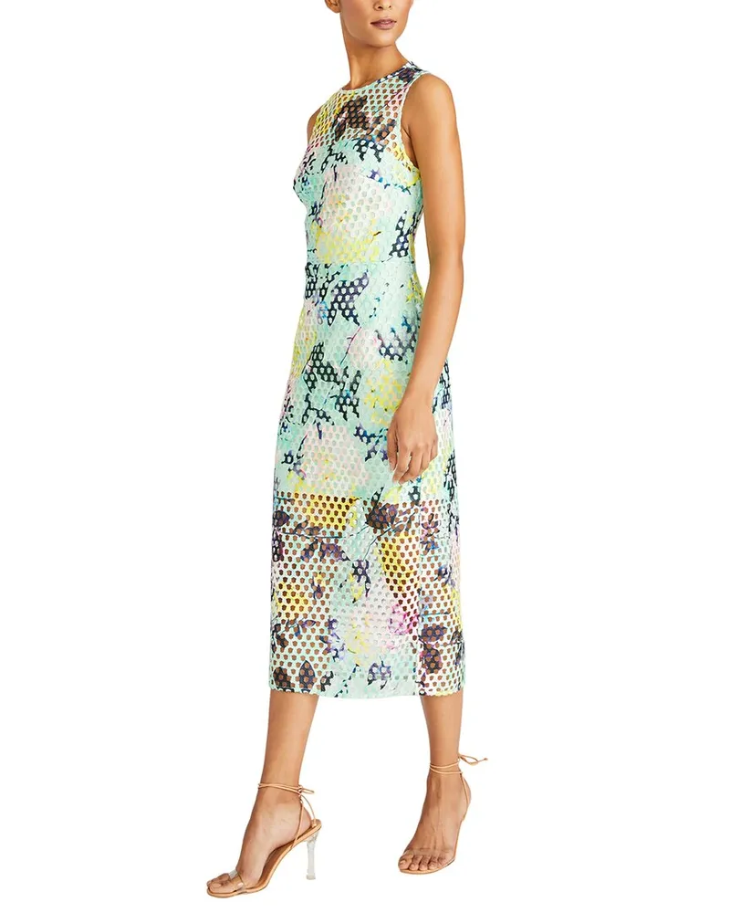 Monique Lhuillier Nora Lace Midi Dress Nocolor