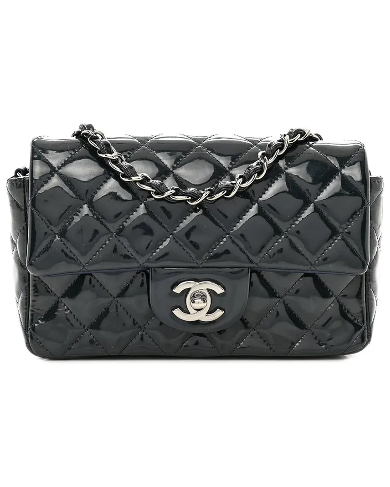 Chanel Green Matelasse Quilted Patent Leather Mini Rectangular Flap Bag (Authentic Pre-Loved Nocolor