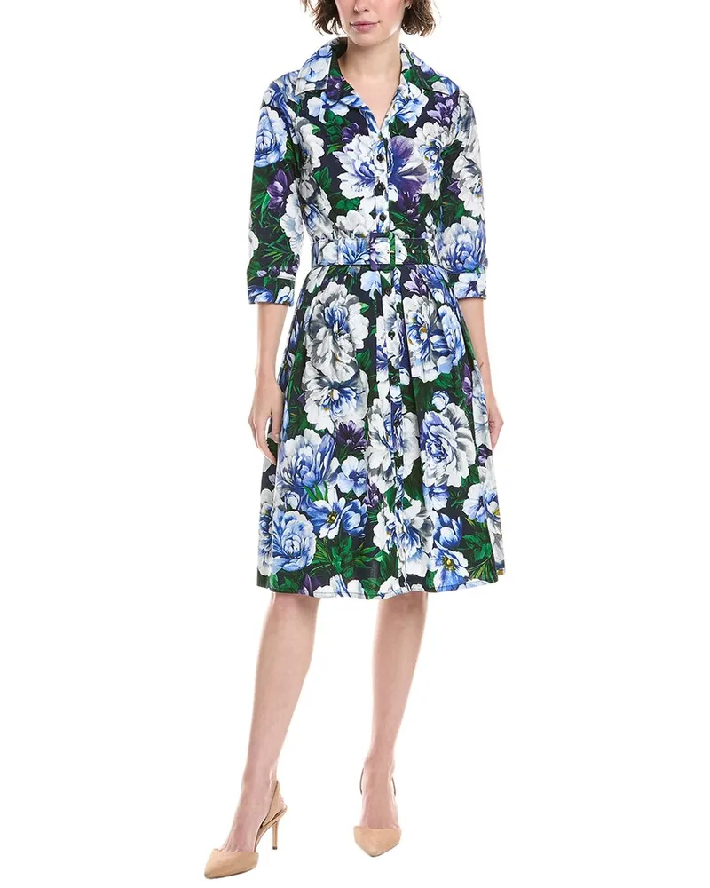 Samantha Sung Audrey #1 Shirtdress Blue
