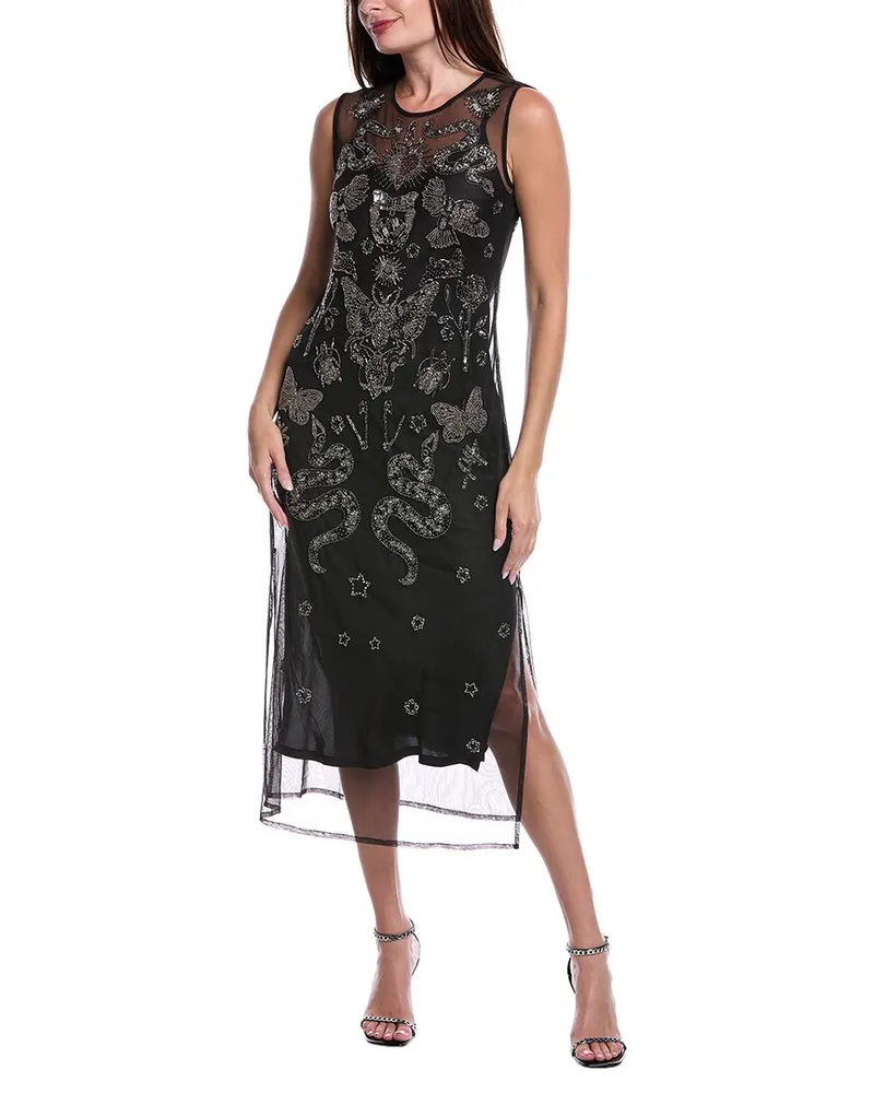 AllSaints Rye Embellished Maxi Dress Black