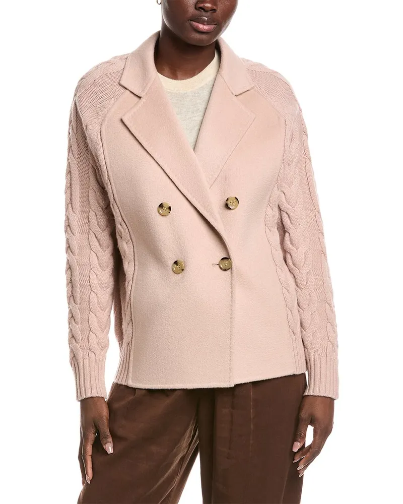 Max Mara Micio Wool & Cashmere-Blend Jacket Beige
