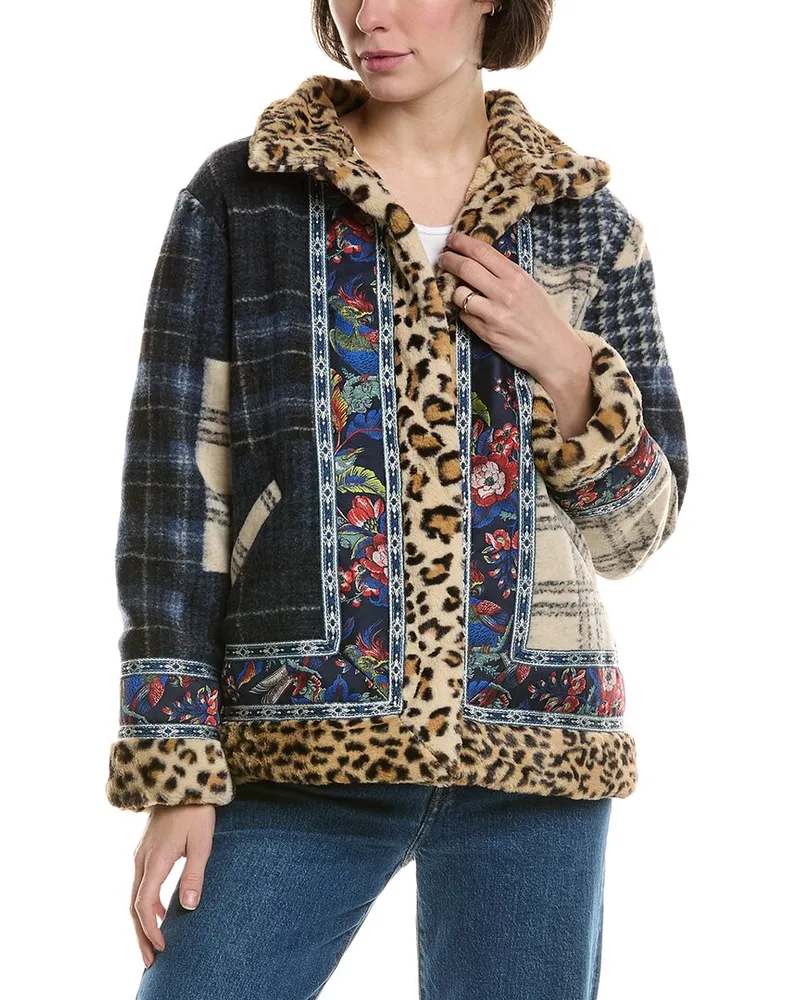 Johnny Was Becks Plaid Reversible Jacket Brown
