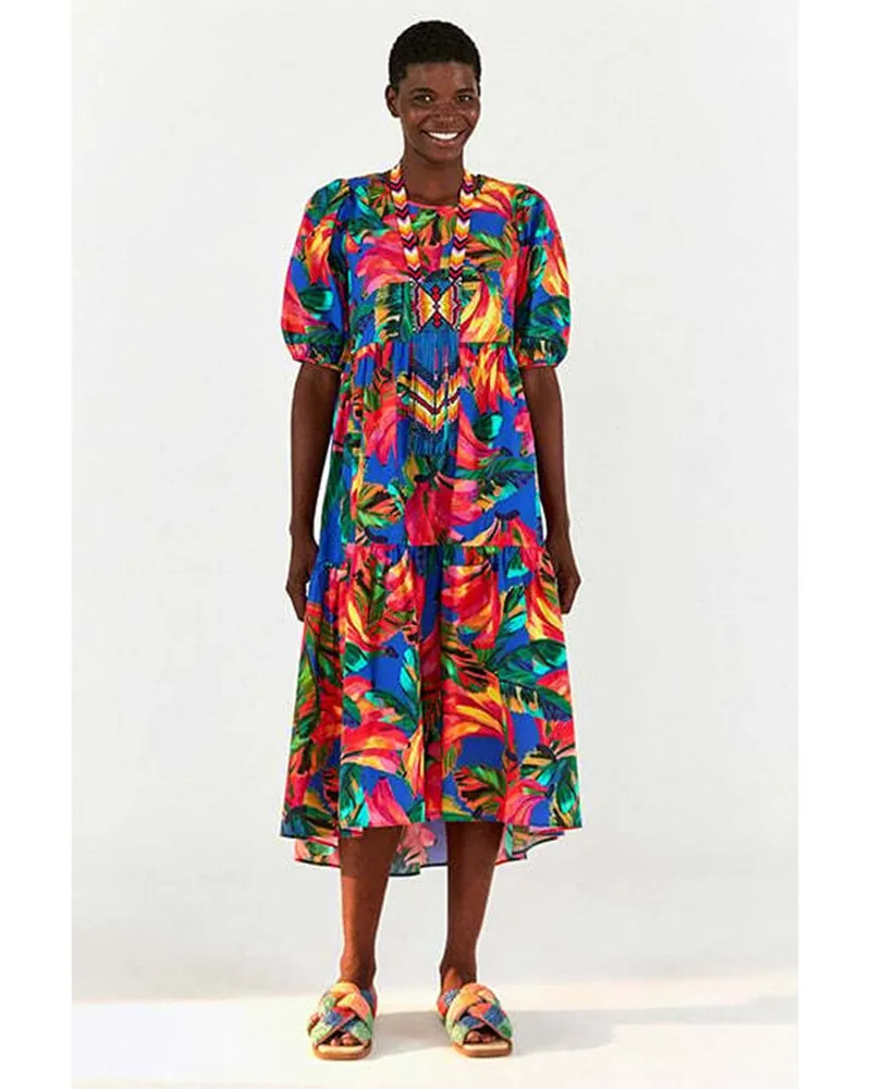 FARM Rio Bananamix Midi Dress Nocolor