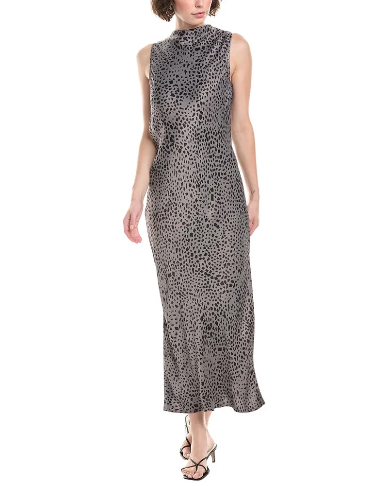 Bella Dahl Cowl Neck Midi Dress Grey