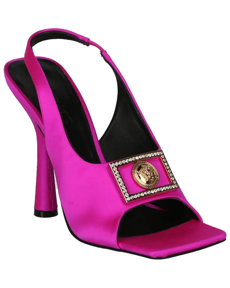 Versace Medusa Crystal Silk-Blend Sandal Nocolor