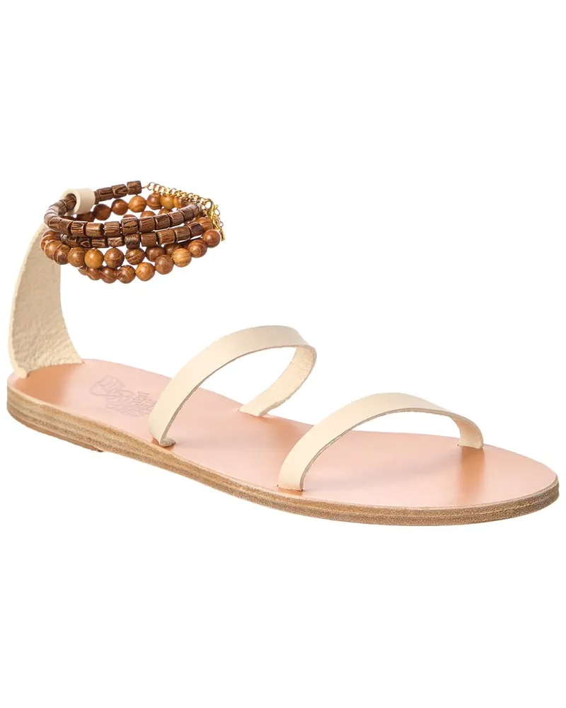 Ancient Greek Sandals Smirni Leather Sandal White