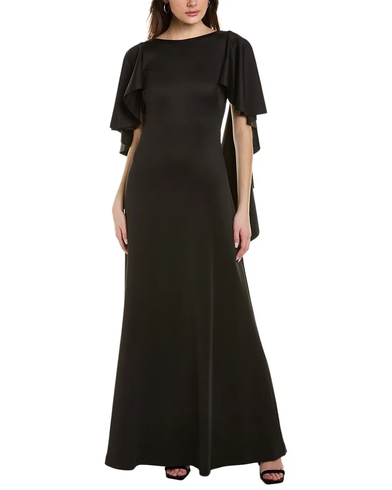 Black Halo Lotus Gown Black