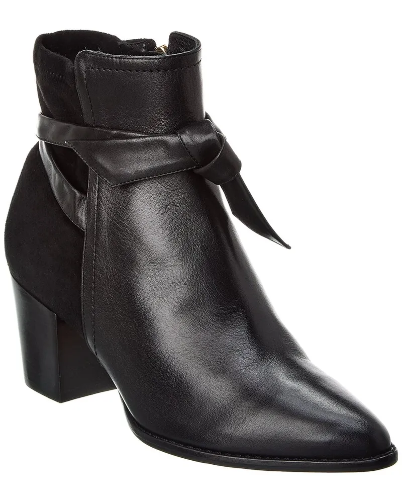 Alexandre Birman Clarita 60 Leather & Suede Bootie Black
