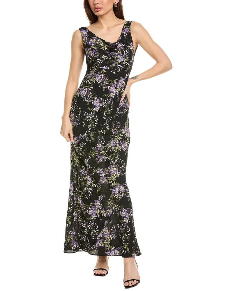 Norma Kamali Deep Drape Neck Gown Black