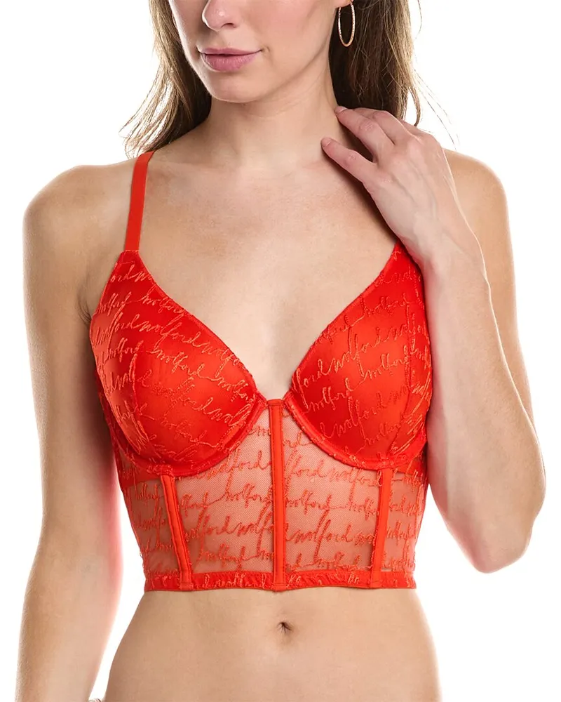 Wolford Logo Obsessed Bustier Red