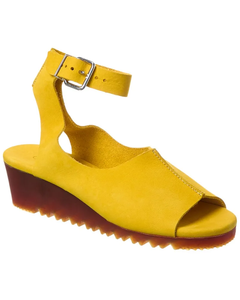 Arche Baliko Suede Wedge Sandal Yellow
