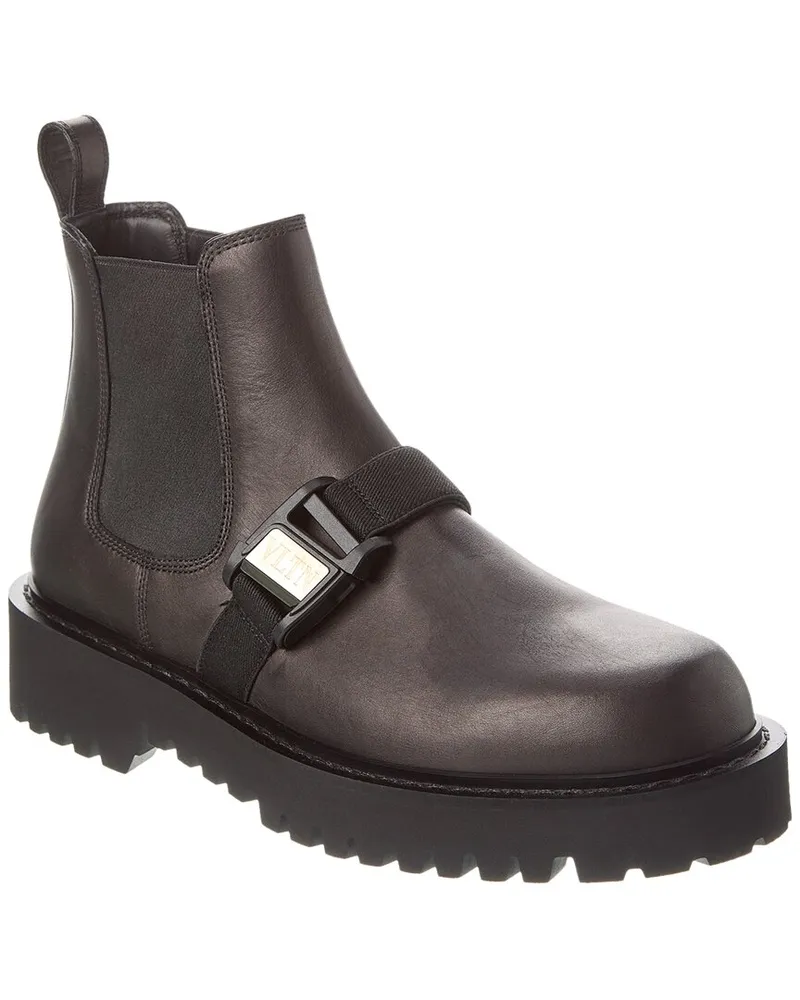 Valentino Garavani Leather Bootie Black